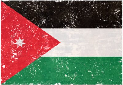 Jordanian Flag Distressed