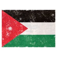 Jordanian Flag Distressed