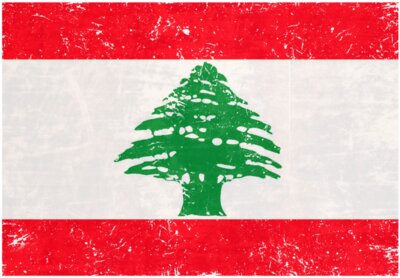 Lebanon Flag Distressed