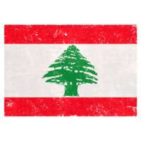 Lebanon Flag Distressed