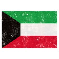 Kuwait Flag Distressed
